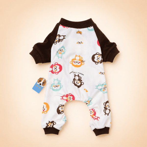 Pyjama chihuahua singe marron et blanc