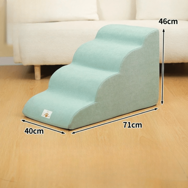 Escalier pour petit chien bleu