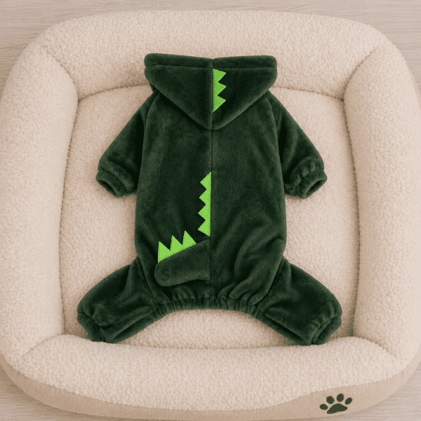 Déguisement crocodile vert petit chien