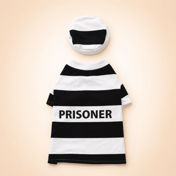 Déguisement prisonnier pour petit chien