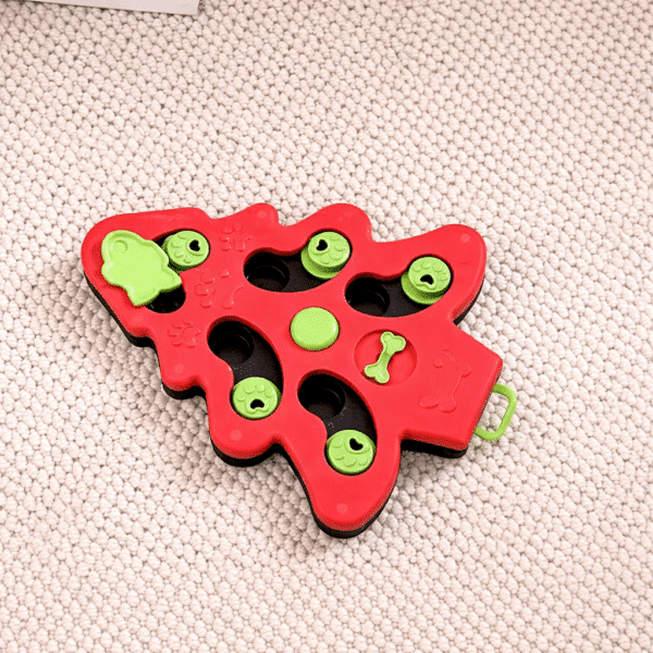 Distributeur croquette sapin rouge et vert