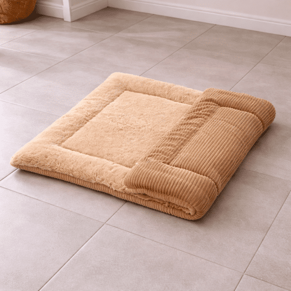 Tapis rembourré chien marron