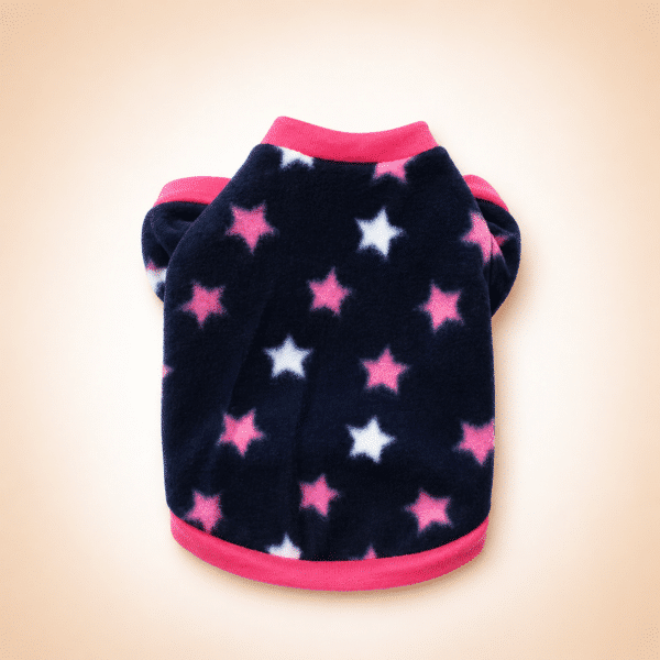 Pull étoile rose et blanc chihuahua