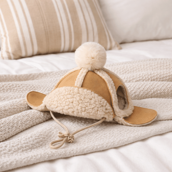 Chapeau en laine pour petit chien