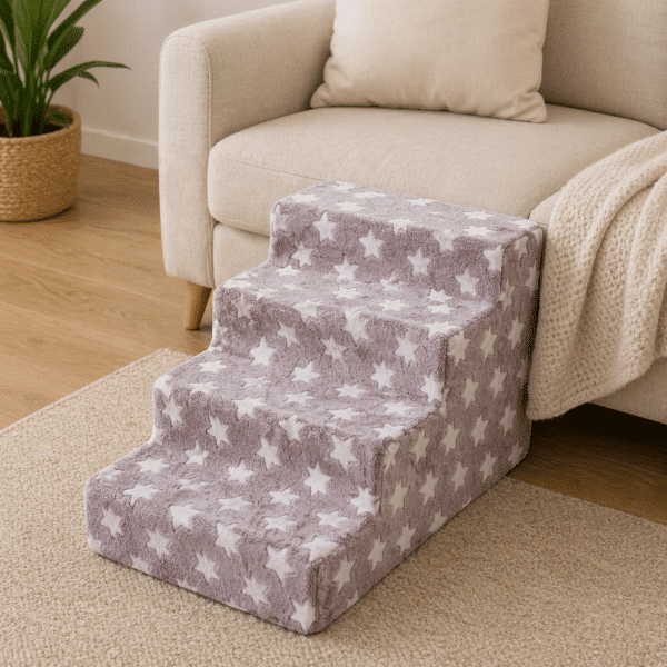 Escalier pour chien fatigué étoile rose