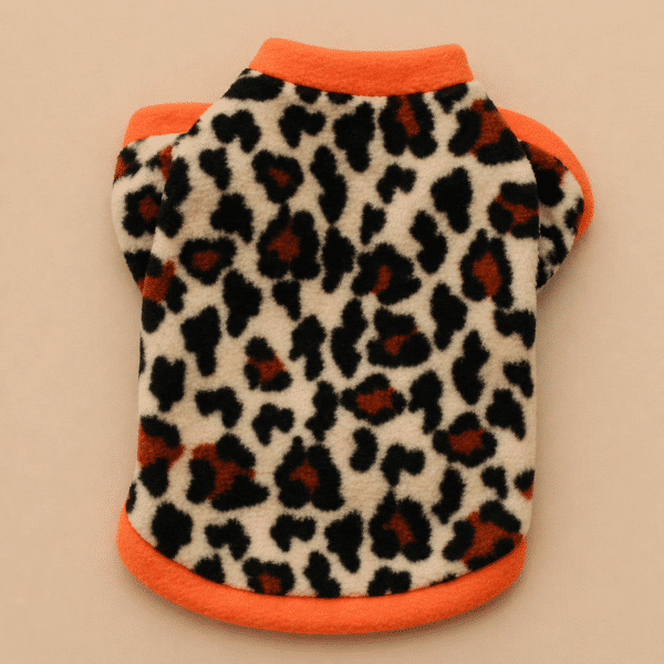 Pull léopard orange chihuahua