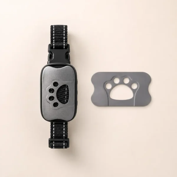 Collier pour petit chien anti-aboiement gris