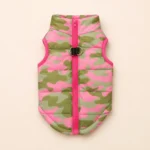 Manteau pour chien militaire rose et vert