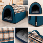 Niche bleu canard confortable chiengall
