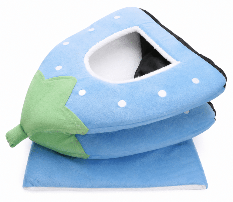 Niche fraise bleu petit chien PLIER