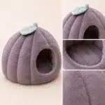 Niche igloo gris polaire chien zoom