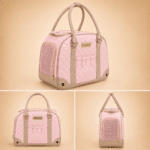 Sac de luxe matelassé rose chihuahuagall