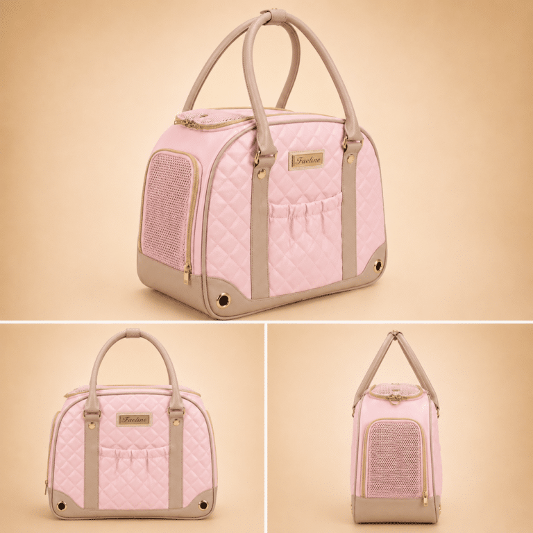 Sac de luxe matelassé rose chihuahuagall