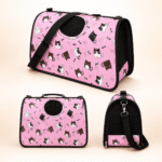 Sac de transport motif chat rose chien gall