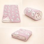 Tapis de couchage pour chien rose et blanc gal
