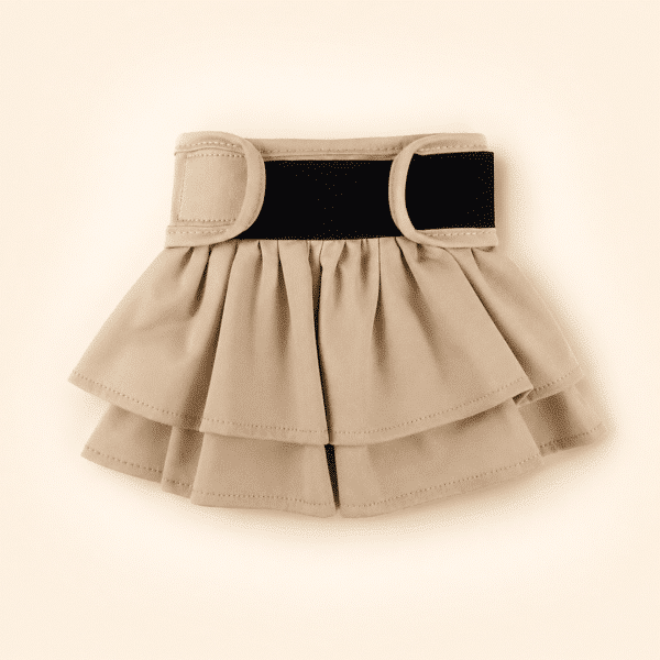 Couche-culotte lavable pour chien beige