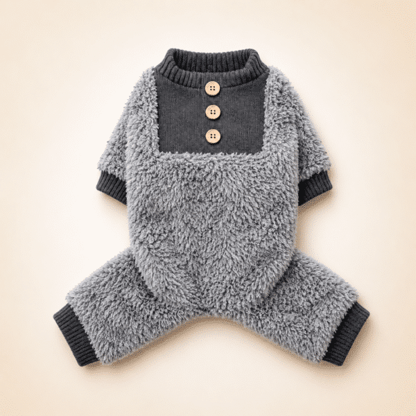 Pyjama pilou chihuahua gris chiné