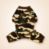 Pyjama pilou chihuahua militaire vert et marron
