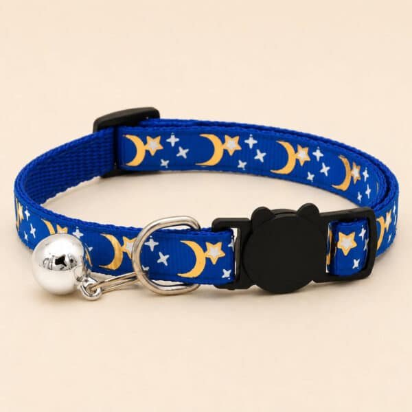 Collier pour chien lune bleu