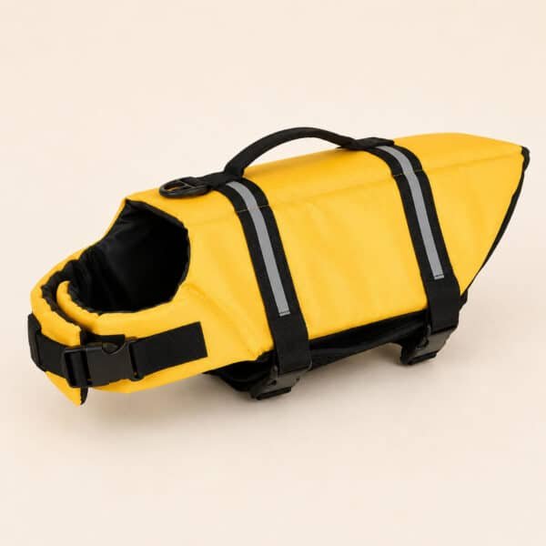 Gilet de sauvetage jaune pour chien