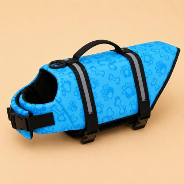 Gilet de sauvetage os bleu pour chien