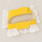 Harnais chien perle dentelle jaune et blanc + laissegal