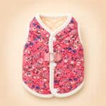 Pull Sans Manche Fleur Rose