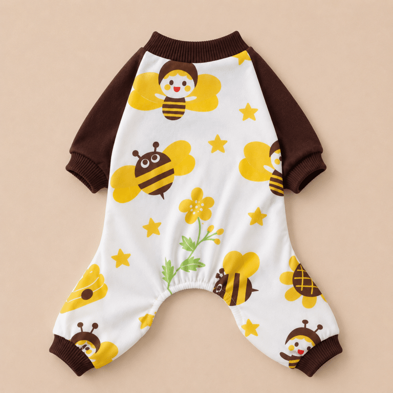Pyjama chihuahua abeille jaune et marron