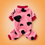 Pyjama pilou chihuahua coeur rose et noir