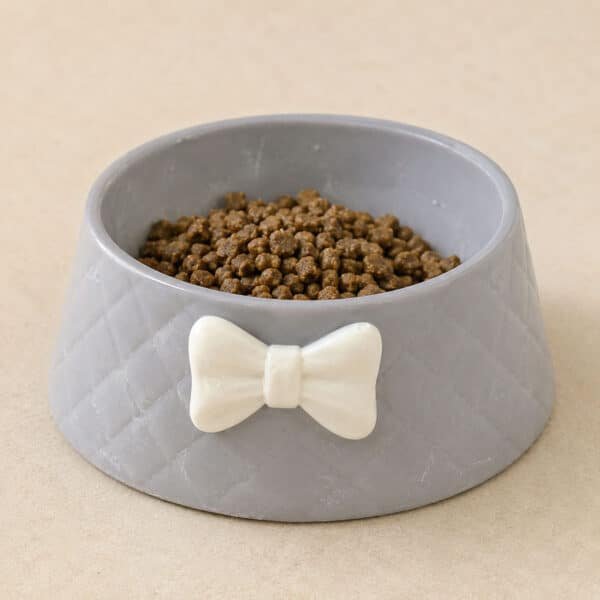 Gamelle chien en plastique noeud papillon