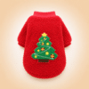 Pull de noël pilou rouge sapin spitz