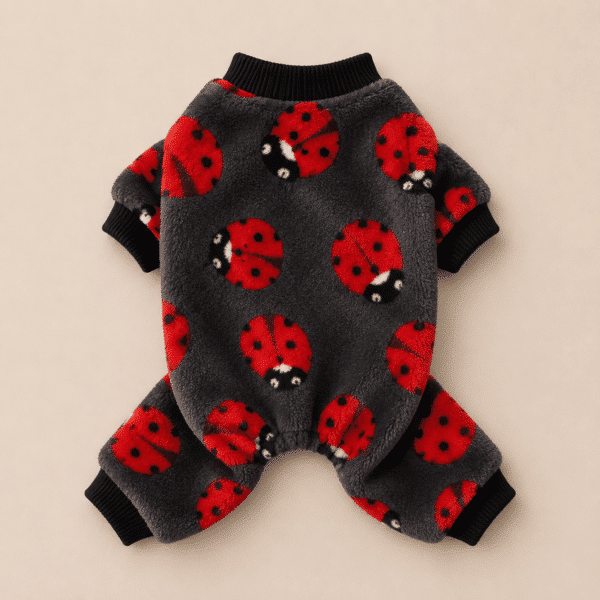 Pull chihuahua coccinelle rouge et noir