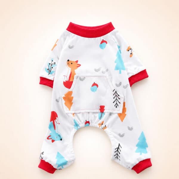 Pyjama pour chihuahua motif renard orange